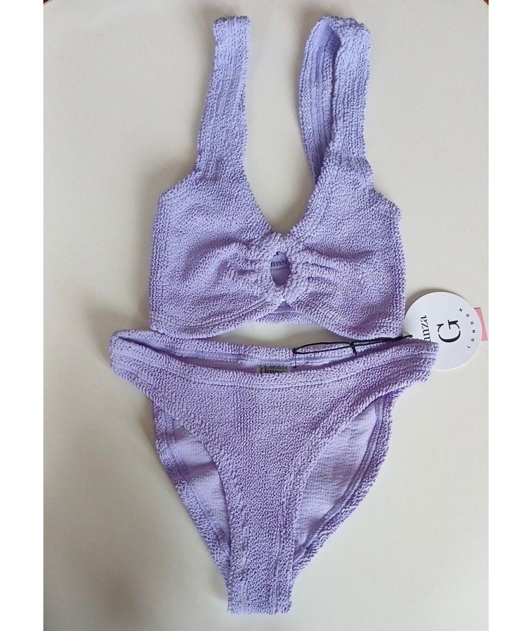 HUNZA G Фиолетовый полиамидовый купальник, фото 6