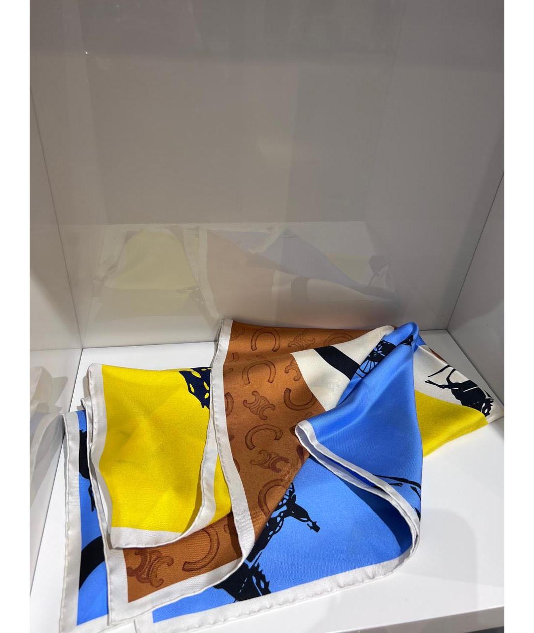 CELINE Мульти шелковый платок, фото 3