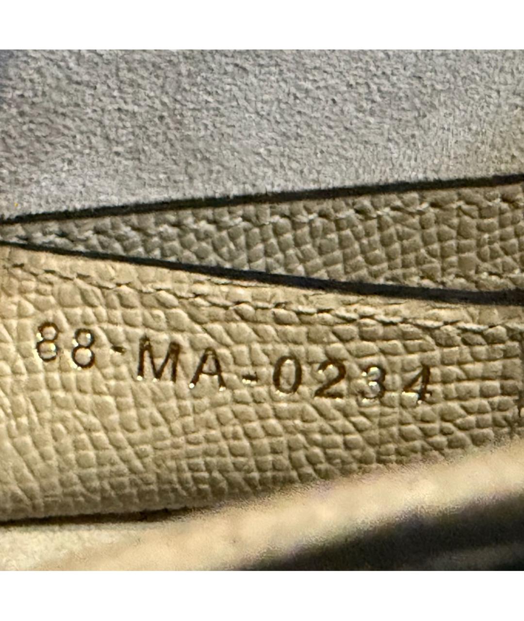 CHRISTIAN DIOR Бежевая кожаная сумка с короткими ручками, фото 5