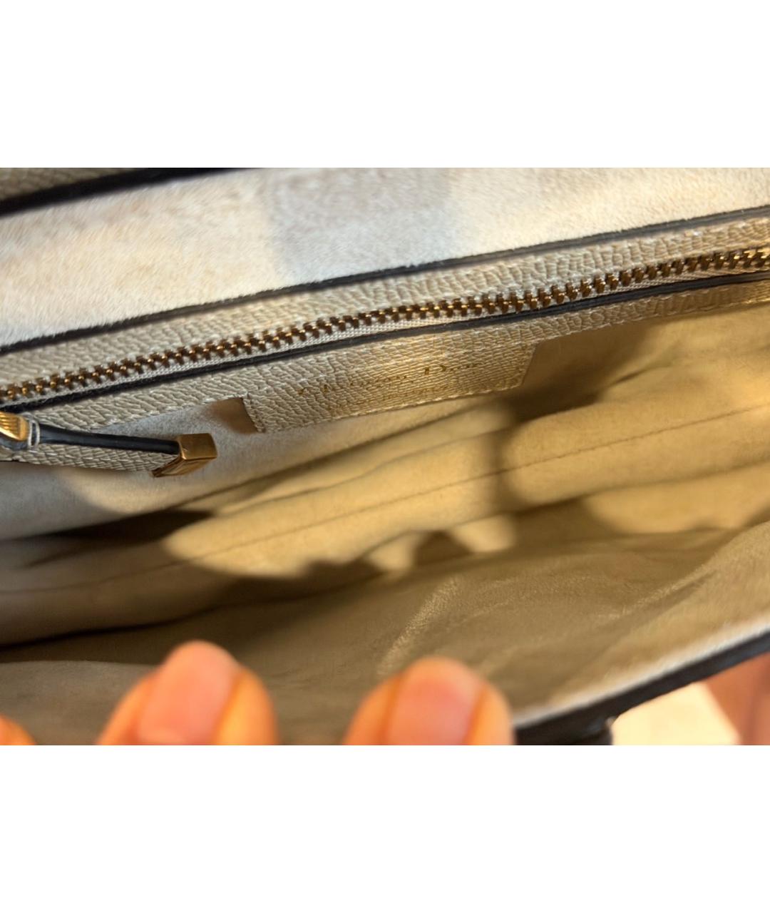 CHRISTIAN DIOR Бежевая кожаная сумка с короткими ручками, фото 4