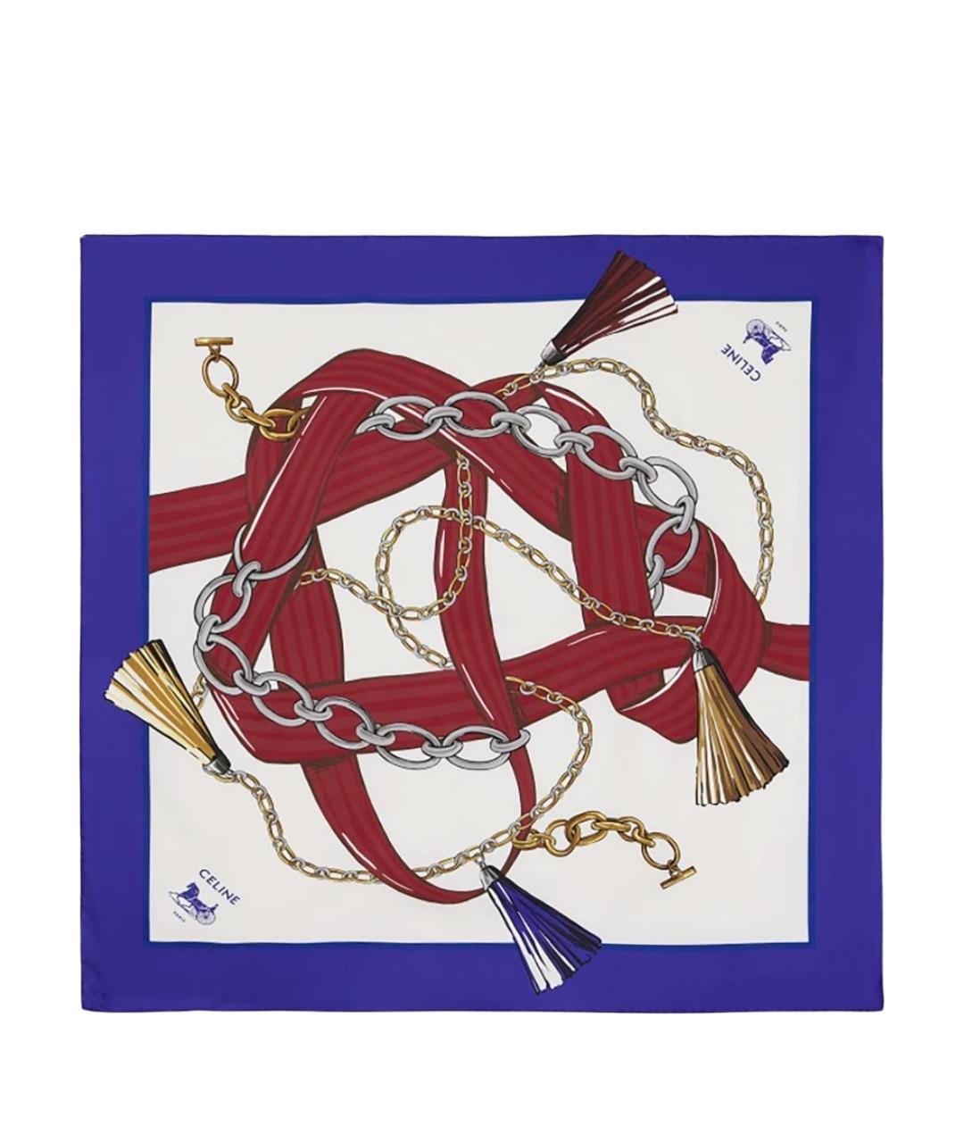 CELINE Мульти шелковый платок, фото 1