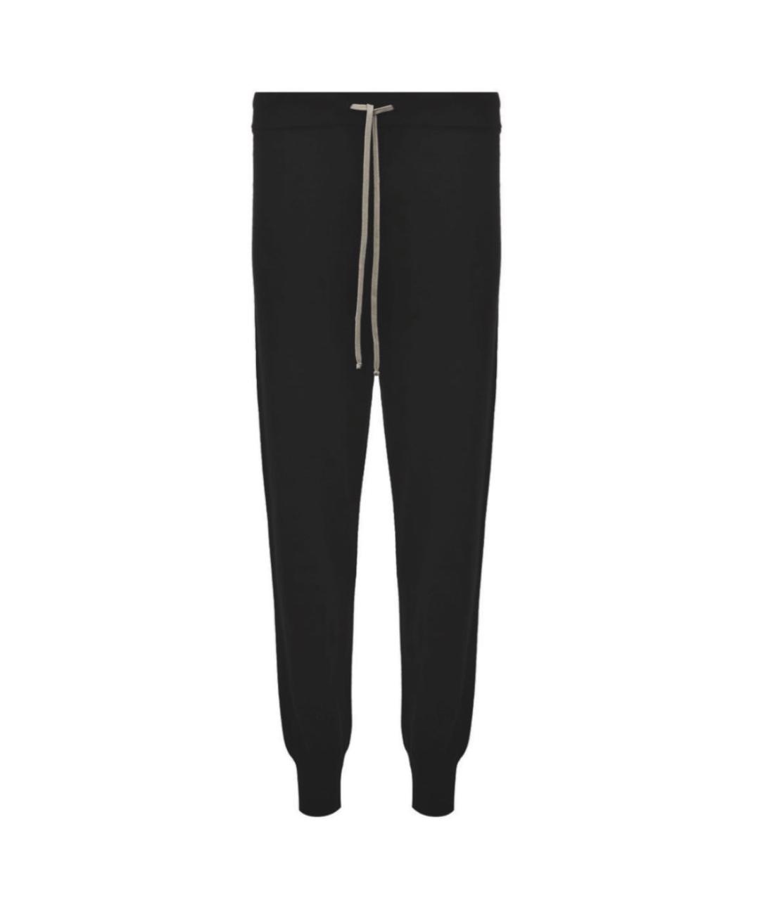 RICK OWENS Черные хлопковые повседневные брюки, фото 7