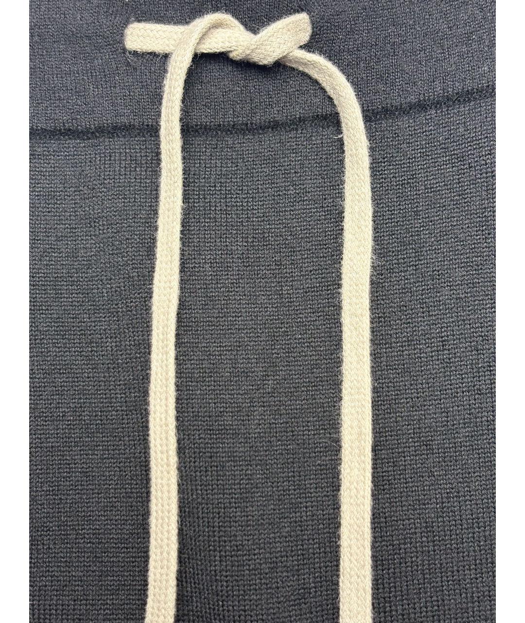 RICK OWENS Черные хлопковые повседневные брюки, фото 3