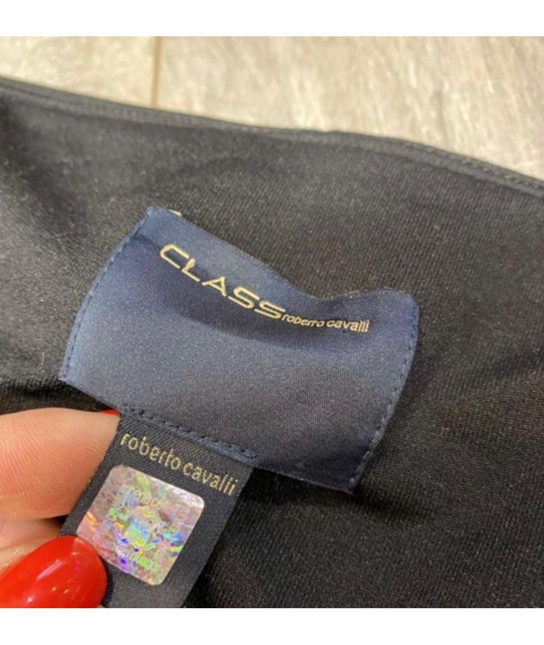 ROBERTO CAVALLI Черное хлопковое повседневное платье, фото 7