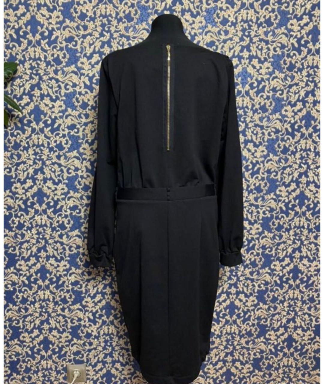 ROBERTO CAVALLI Черное хлопковое повседневное платье, фото 2