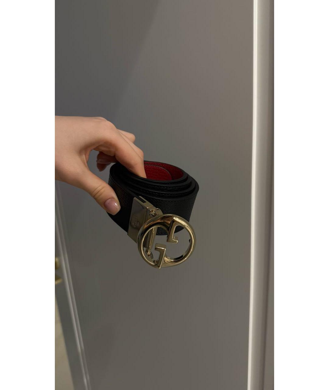 GUCCI Черный кожаный ремень, фото 6