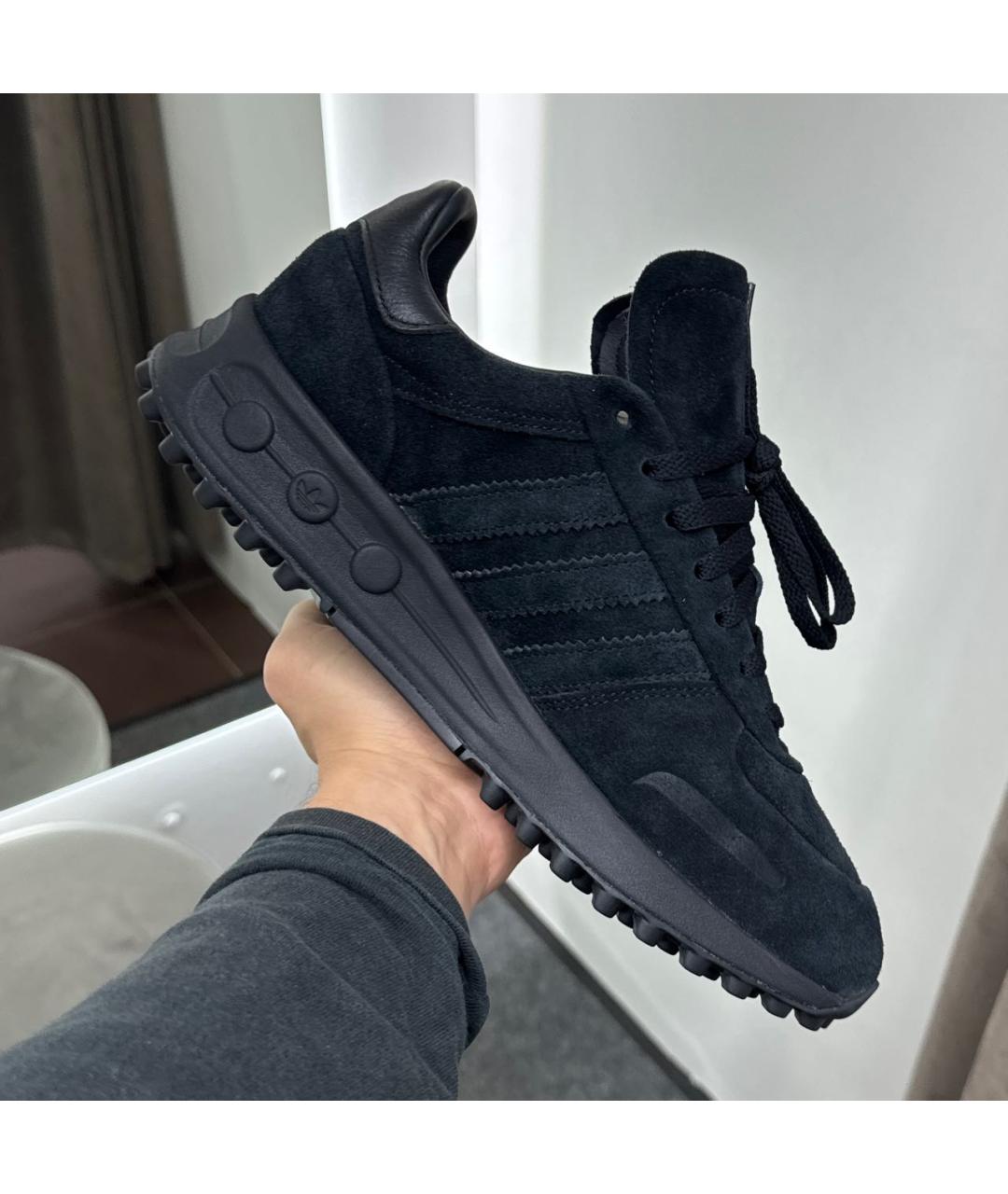 ADIDAS Черные замшевые низкие кроссовки / кеды, фото 5