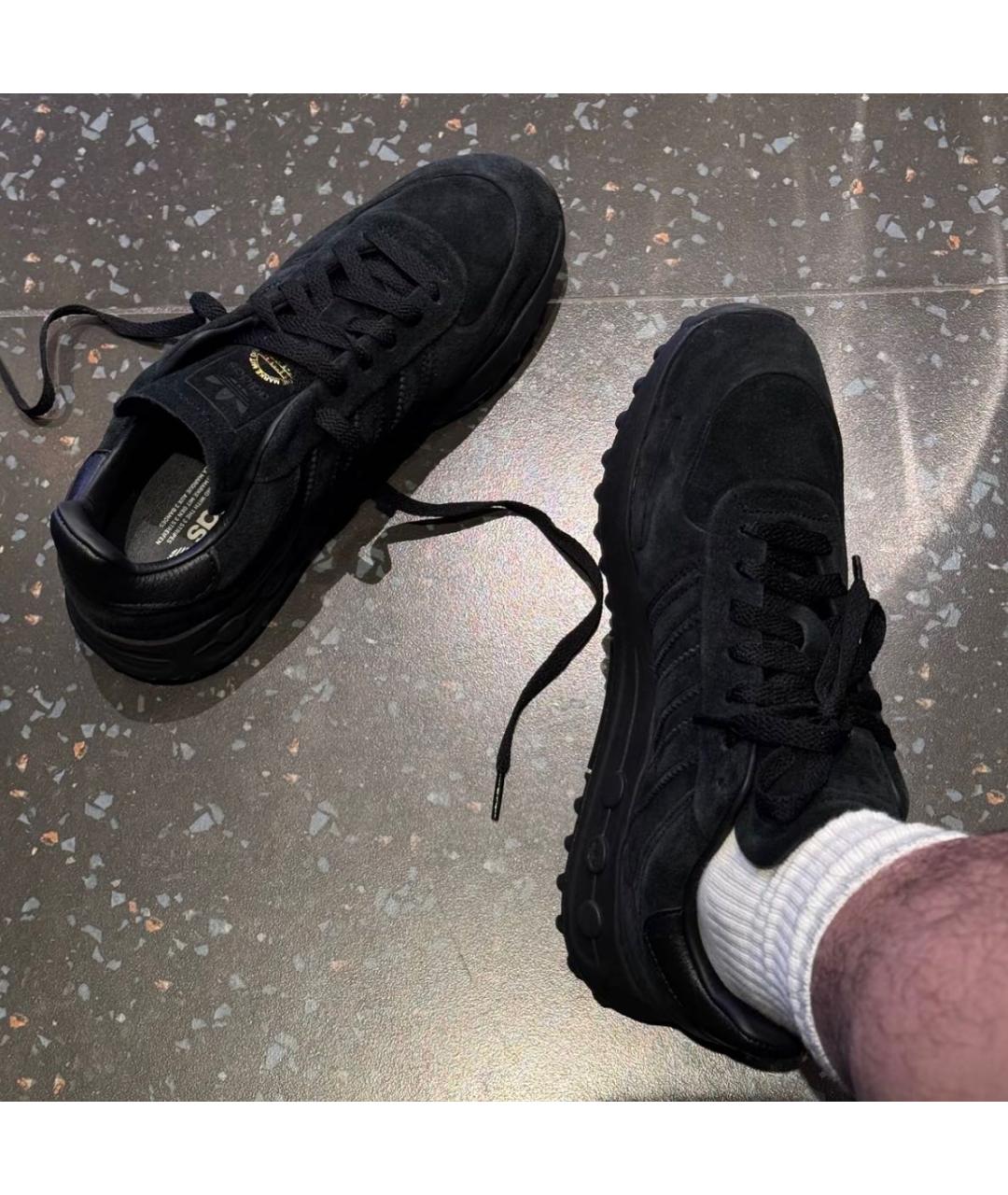 ADIDAS Черные замшевые низкие кроссовки / кеды, фото 8