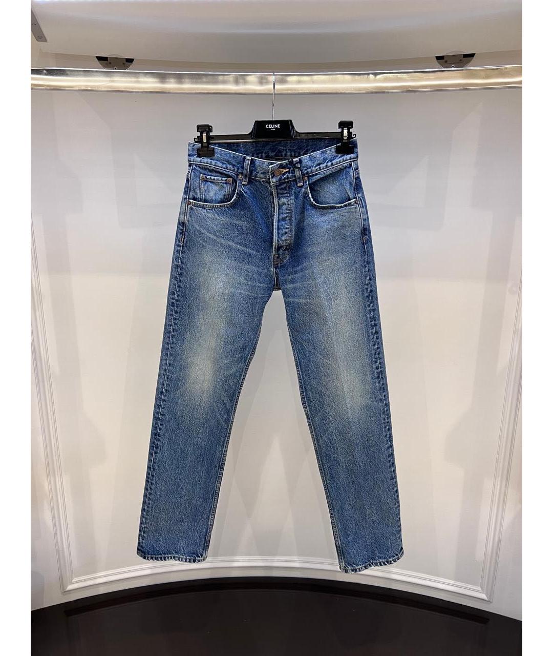 CELINE Синие хлопковые джинсы слим, фото 3