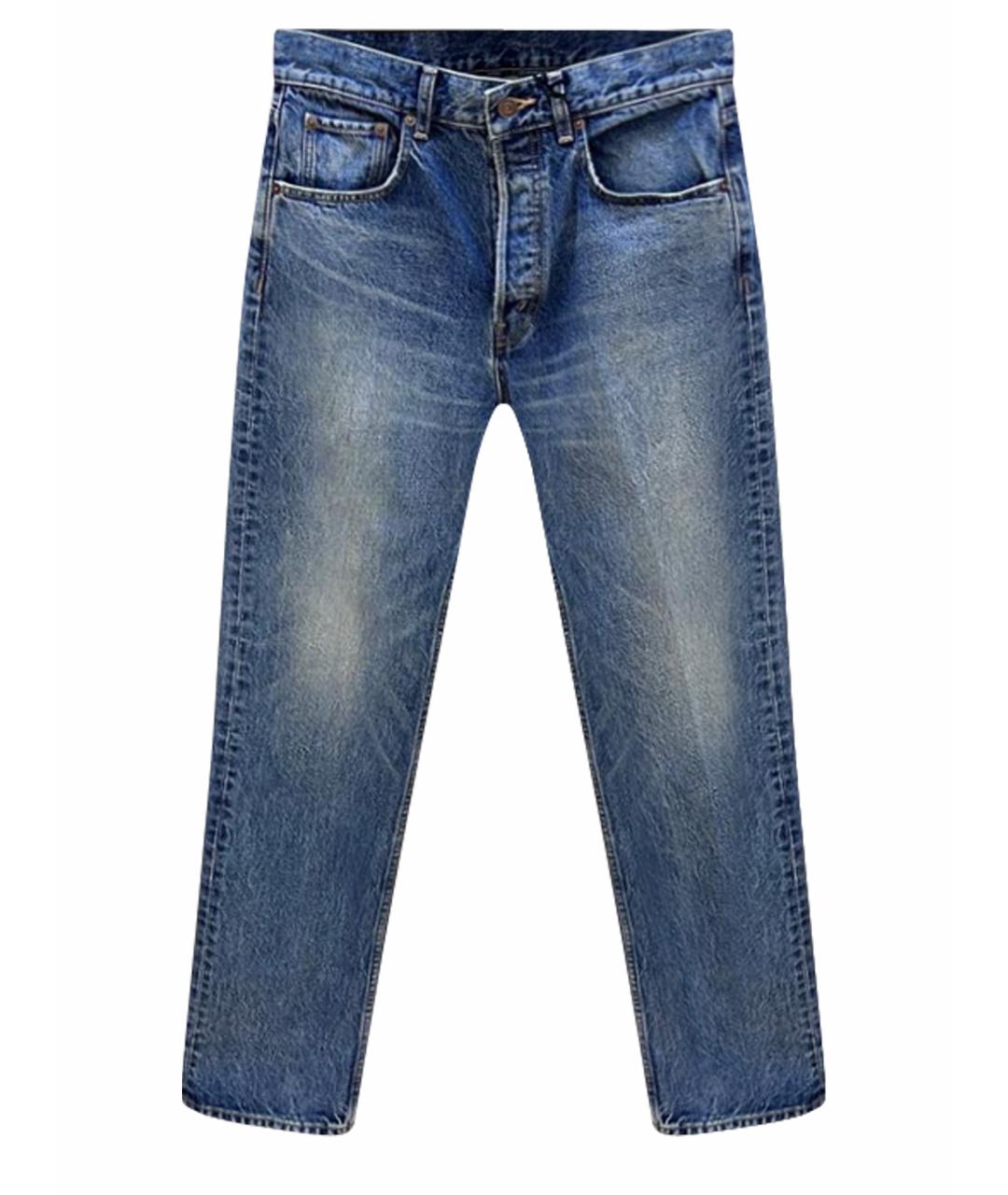 CELINE Синие хлопковые джинсы слим, фото 1