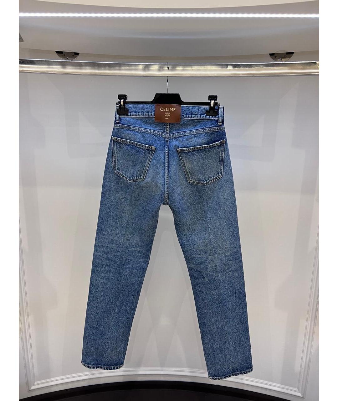 CELINE Синие хлопковые джинсы слим, фото 2