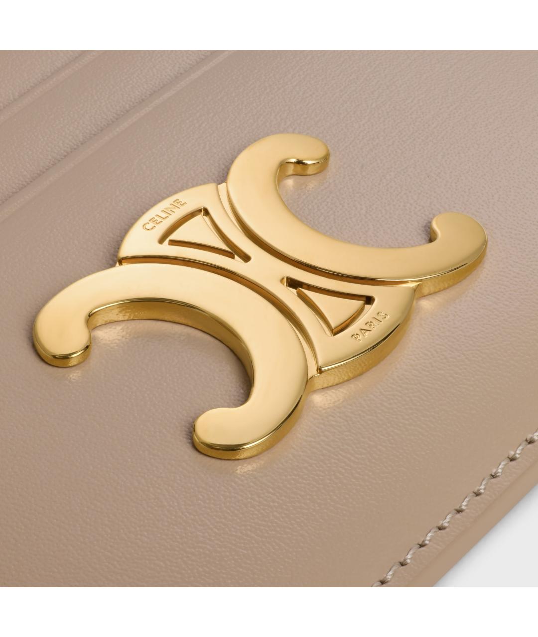 CELINE Бежевый кожаный кардхолдер, фото 4