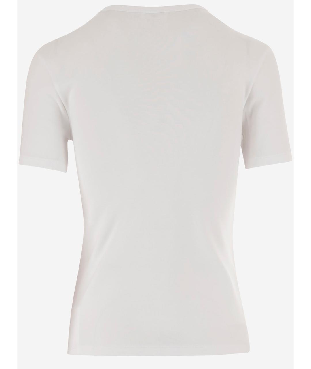 CELINE Белая хлопковая футболка, фото 2