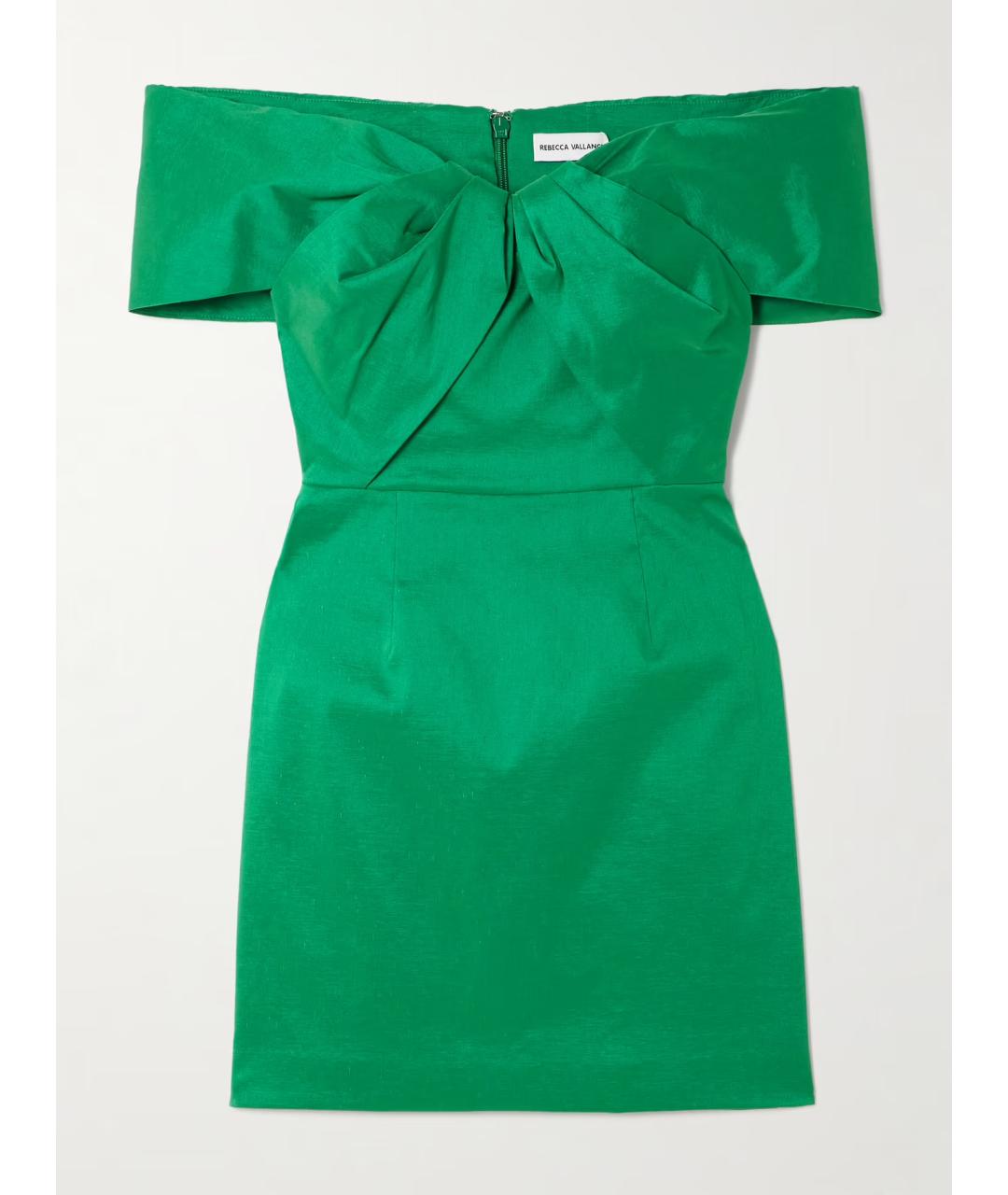 REBECCA VALLANCE Зеленые полиэстеровое коктейльное платье, фото 4