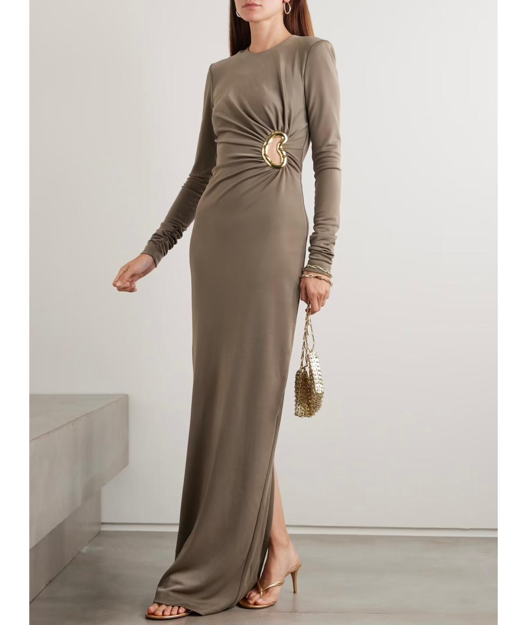 REBECCA VALLANCE Коричневое полиэстеровое коктейльное платье, фото 2