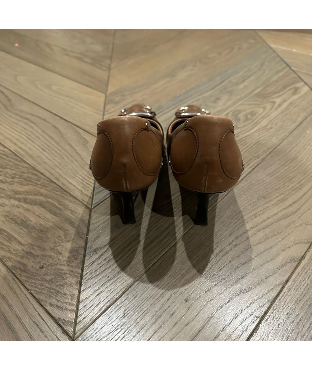 PRADA Коричневые кожаные туфли, фото 4