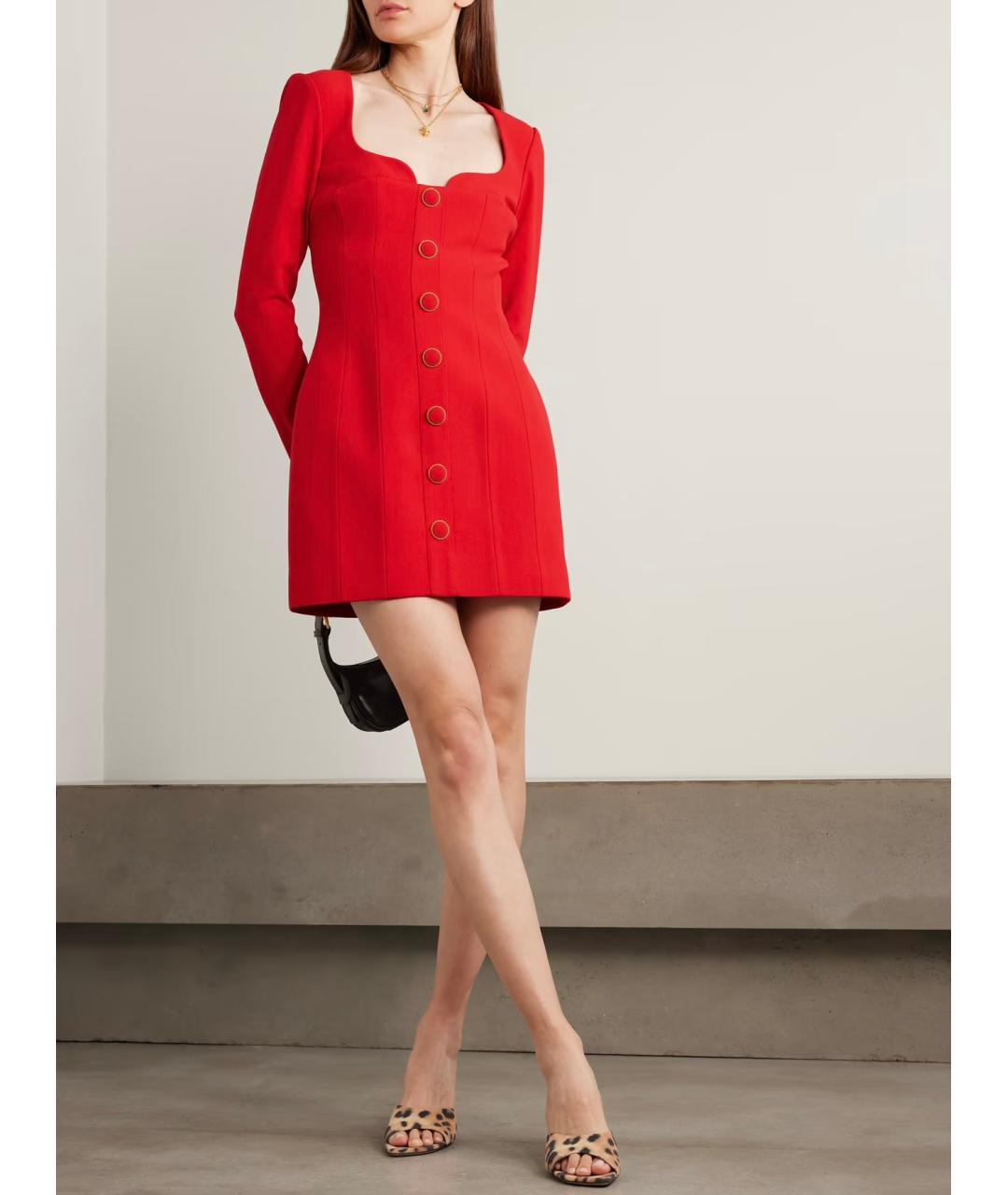 REBECCA VALLANCE Красное полиэстеровое коктейльное платье, фото 2