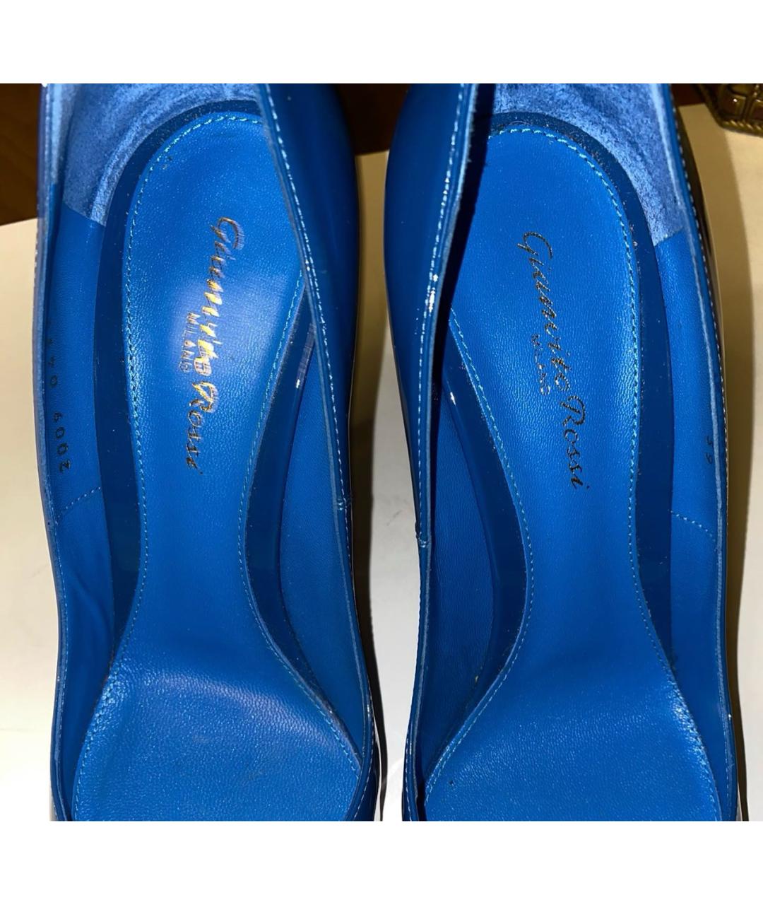 GIANVITO ROSSI Синие туфли из лакированной кожи, фото 3