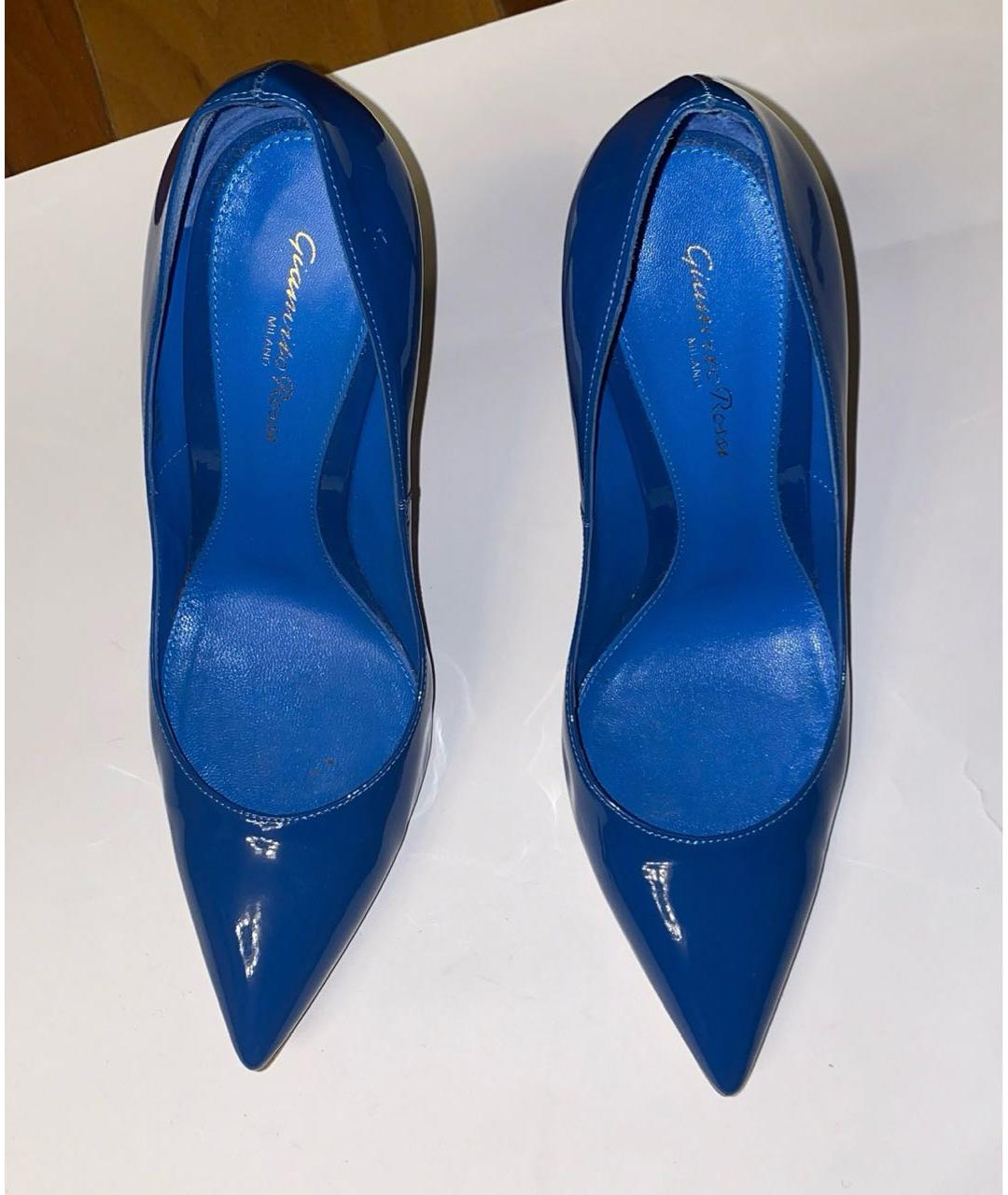 GIANVITO ROSSI Синие туфли из лакированной кожи, фото 2