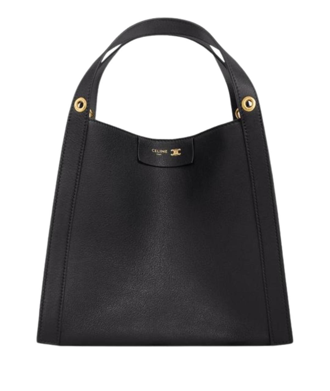 CELINE Черная кожаная сумка тоут, фото 1