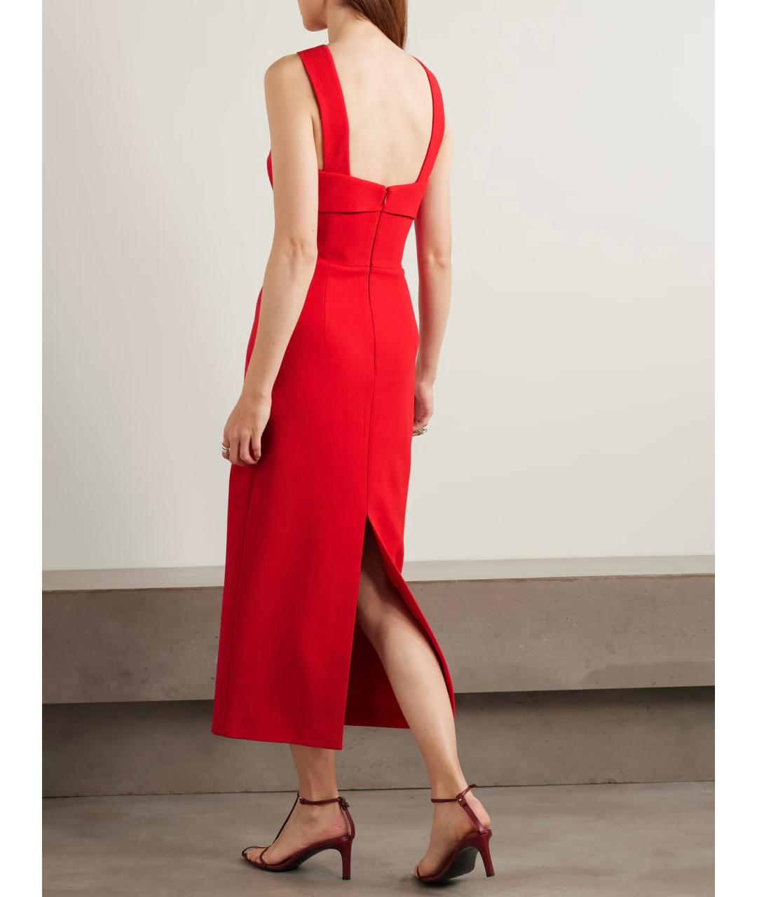 REBECCA VALLANCE Красное полиэстеровое коктейльное платье, фото 3