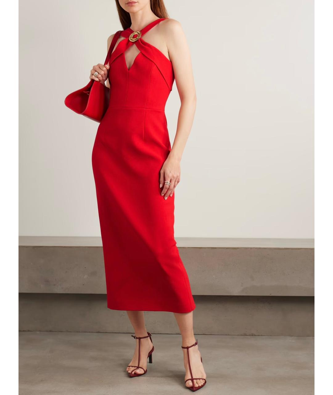 REBECCA VALLANCE Красное полиэстеровое коктейльное платье, фото 2