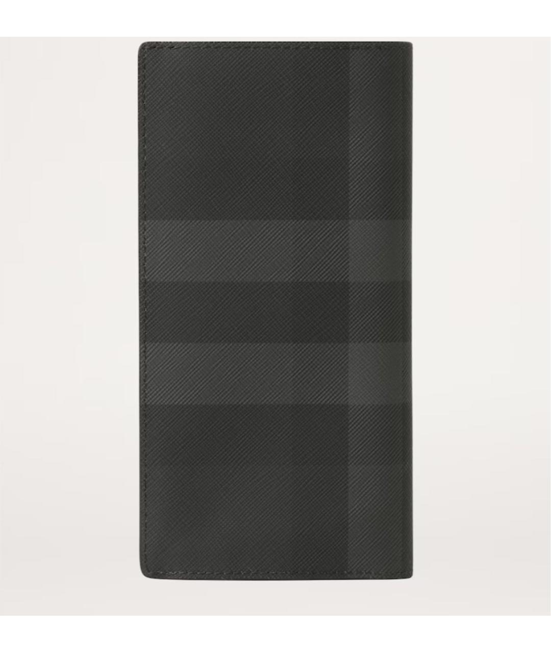 BURBERRY Антрацитовый кожаный кошелек, фото 2