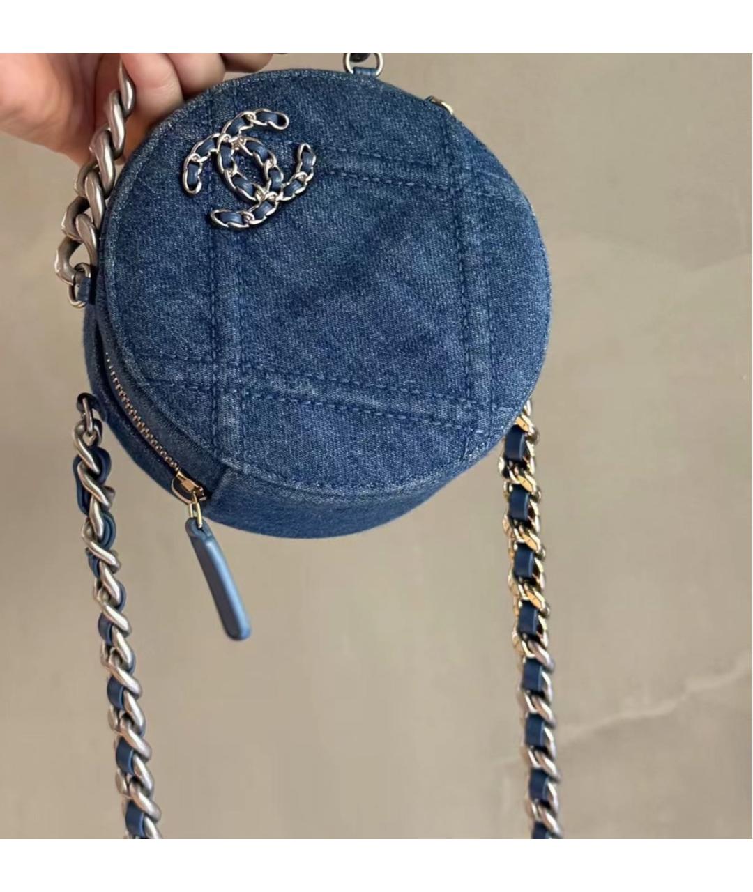CHANEL Синяя деним сумка через плечо, фото 7