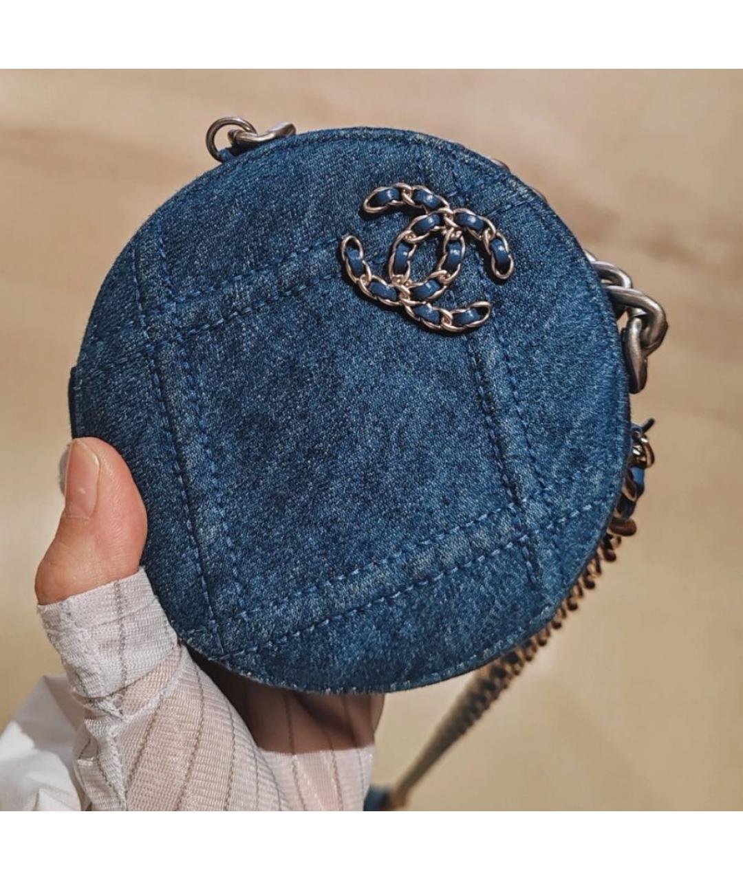 CHANEL Синяя деним сумка через плечо, фото 8