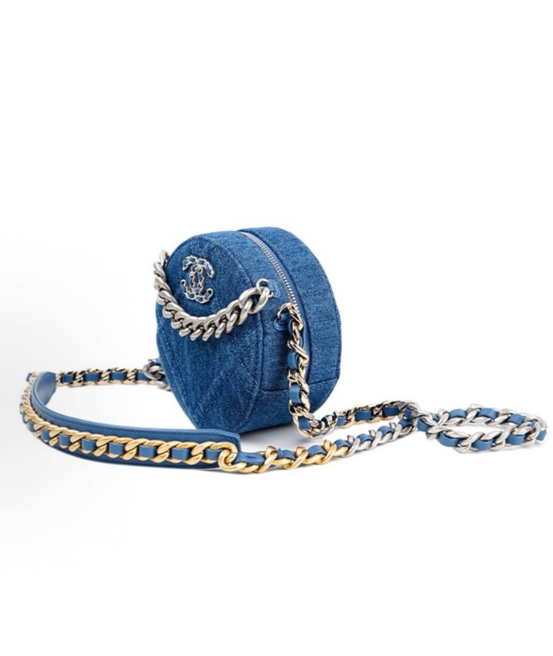 CHANEL Синяя деним сумка через плечо, фото 2