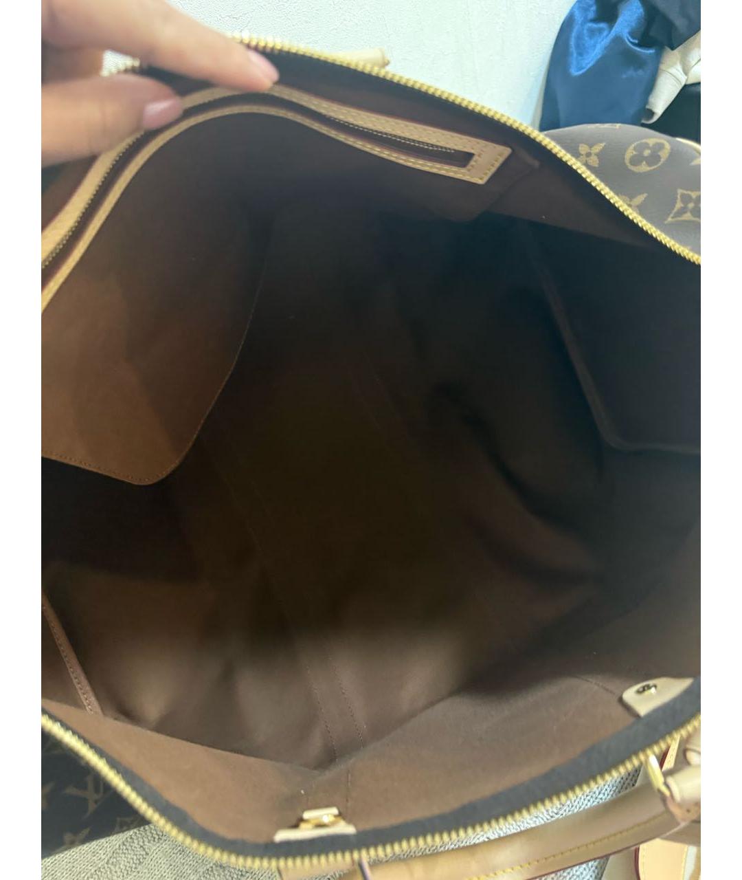 LOUIS VUITTON Коричневая кожаная дорожная/спортивная сумка, фото 4