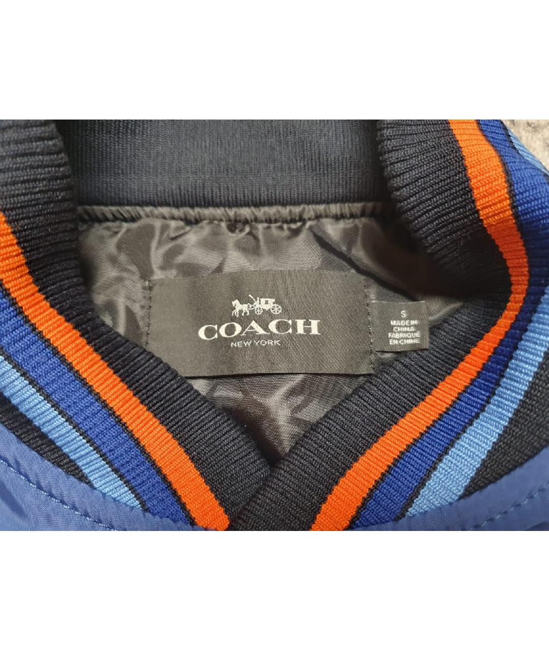 COACH Синяя полиэстеровая куртка, фото 3
