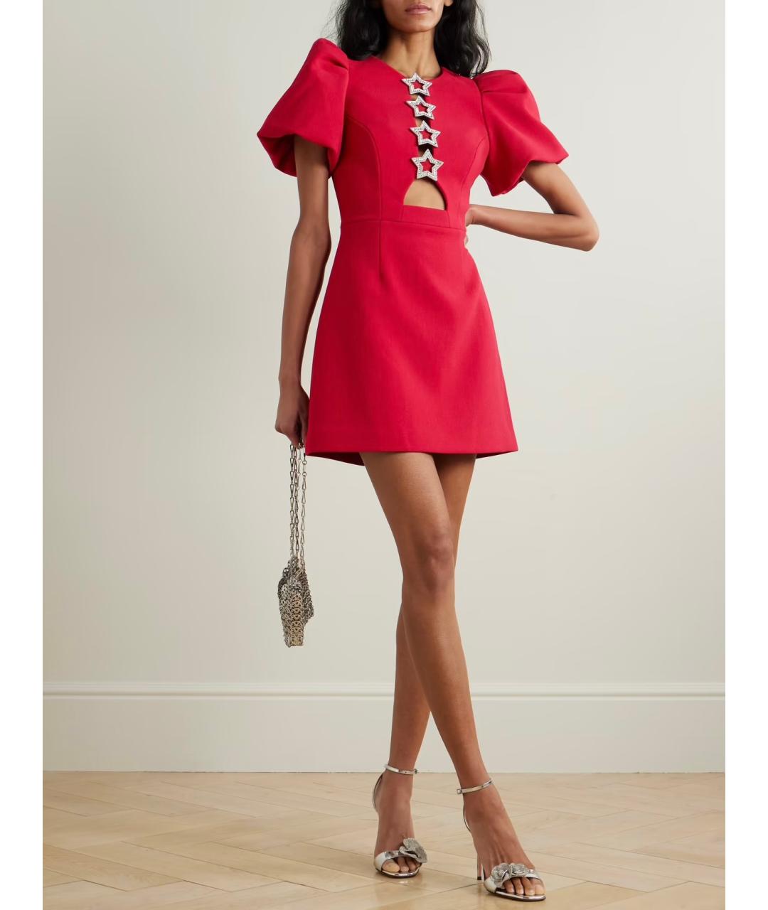 REBECCA VALLANCE Красное полиэстеровое коктейльное платье, фото 2