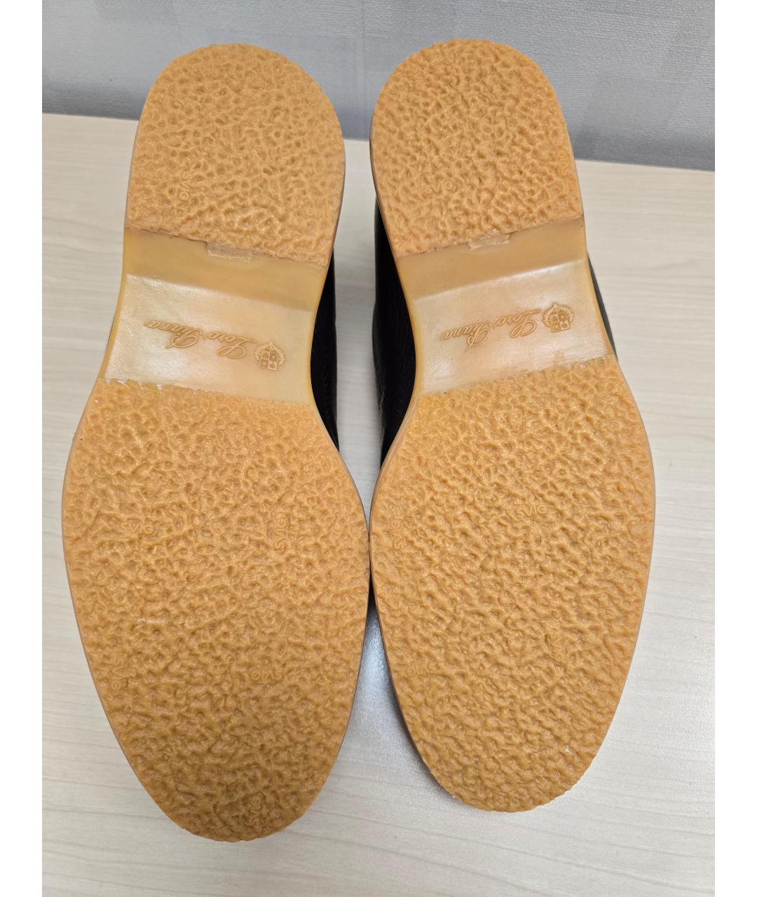 LORO PIANA Коричневые кожаные высокие ботинки, фото 5