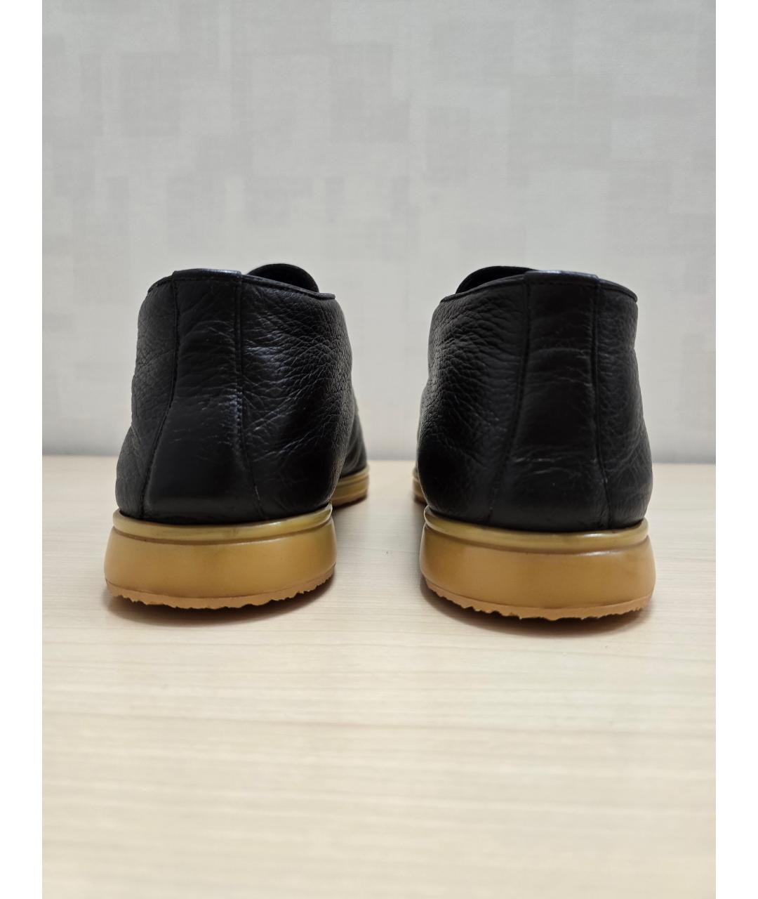 LORO PIANA Коричневые кожаные высокие ботинки, фото 4