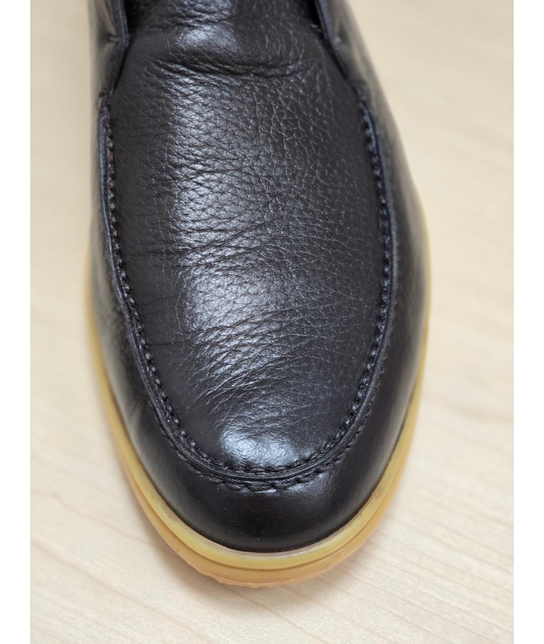 LORO PIANA Коричневые кожаные высокие ботинки, фото 7