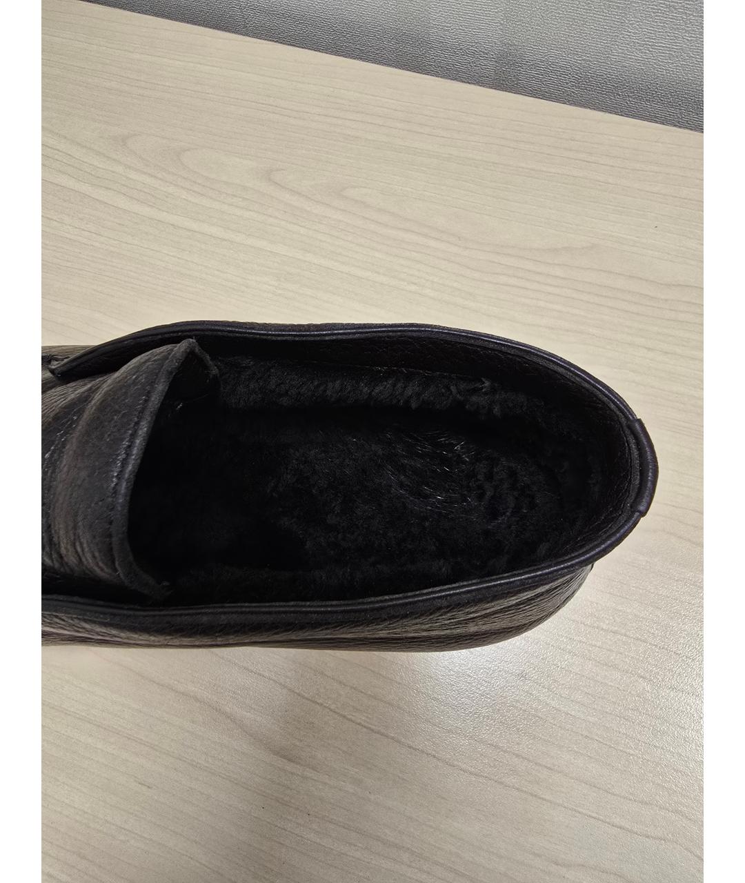 LORO PIANA Коричневые кожаные высокие ботинки, фото 6