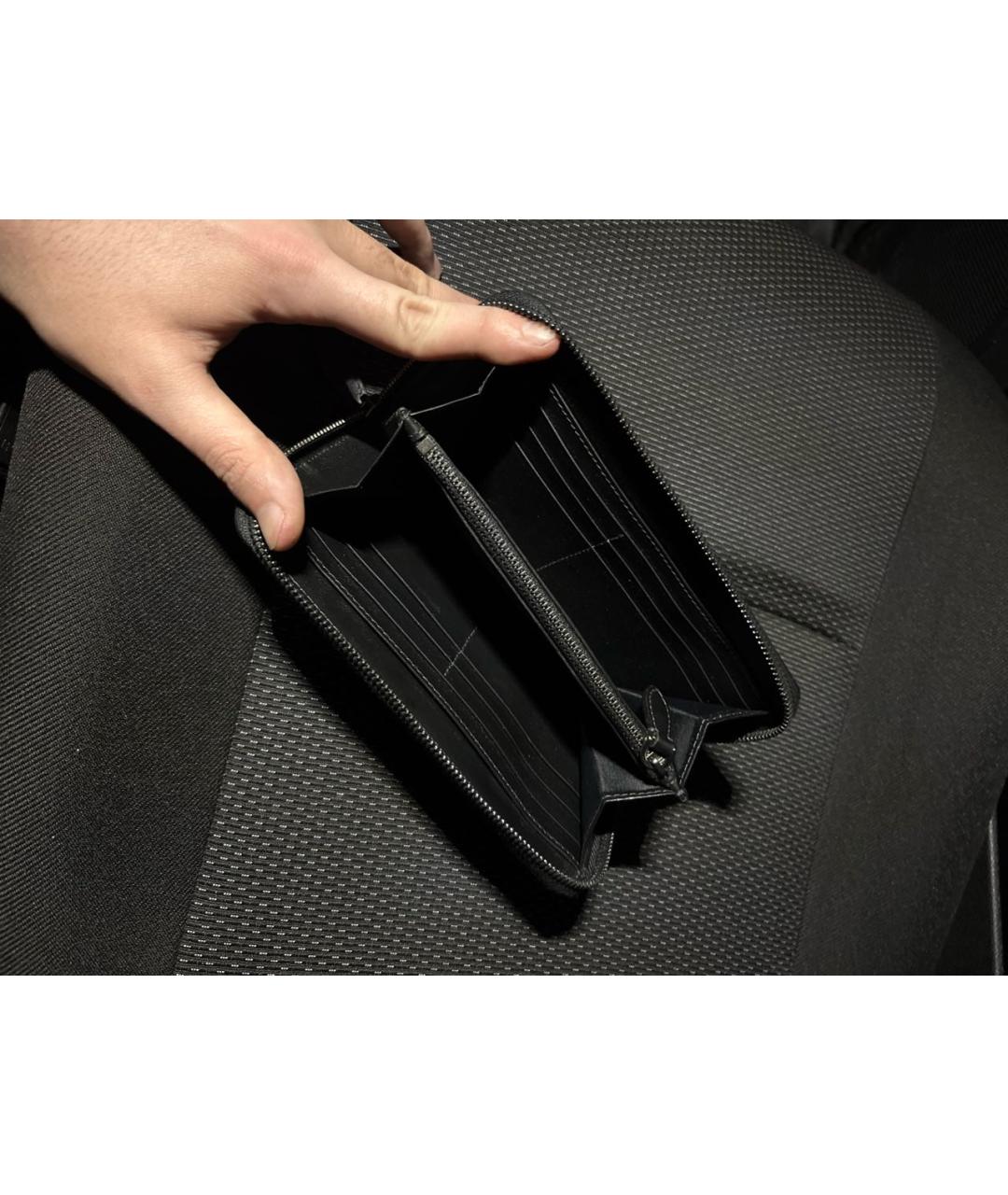 BURBERRY Антрацитовый кожаный кардхолдер, фото 3