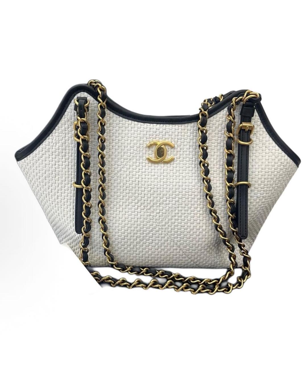 CHANEL Белая сумка тоут, фото 9