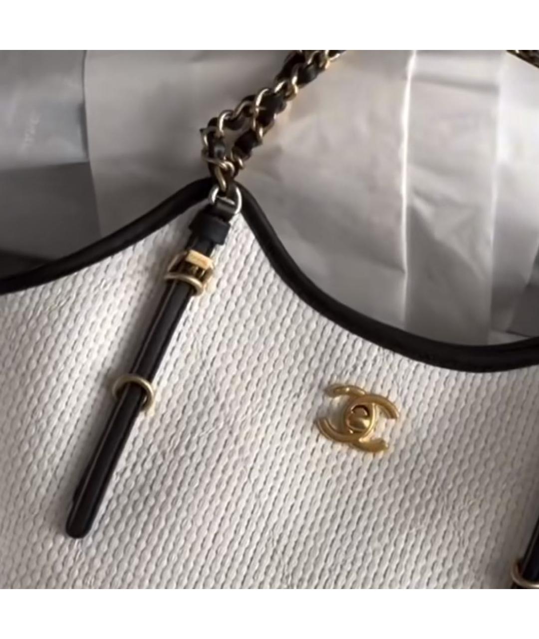CHANEL Белая сумка тоут, фото 8