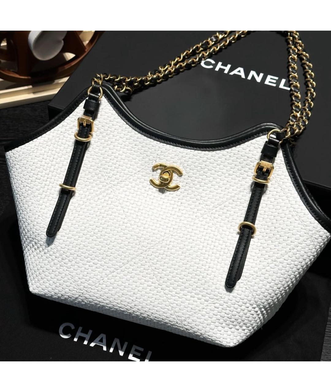 CHANEL Белая сумка тоут, фото 5