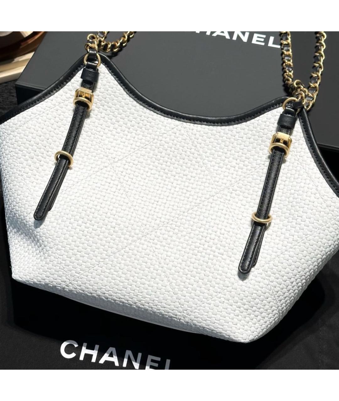 CHANEL Белая сумка тоут, фото 6