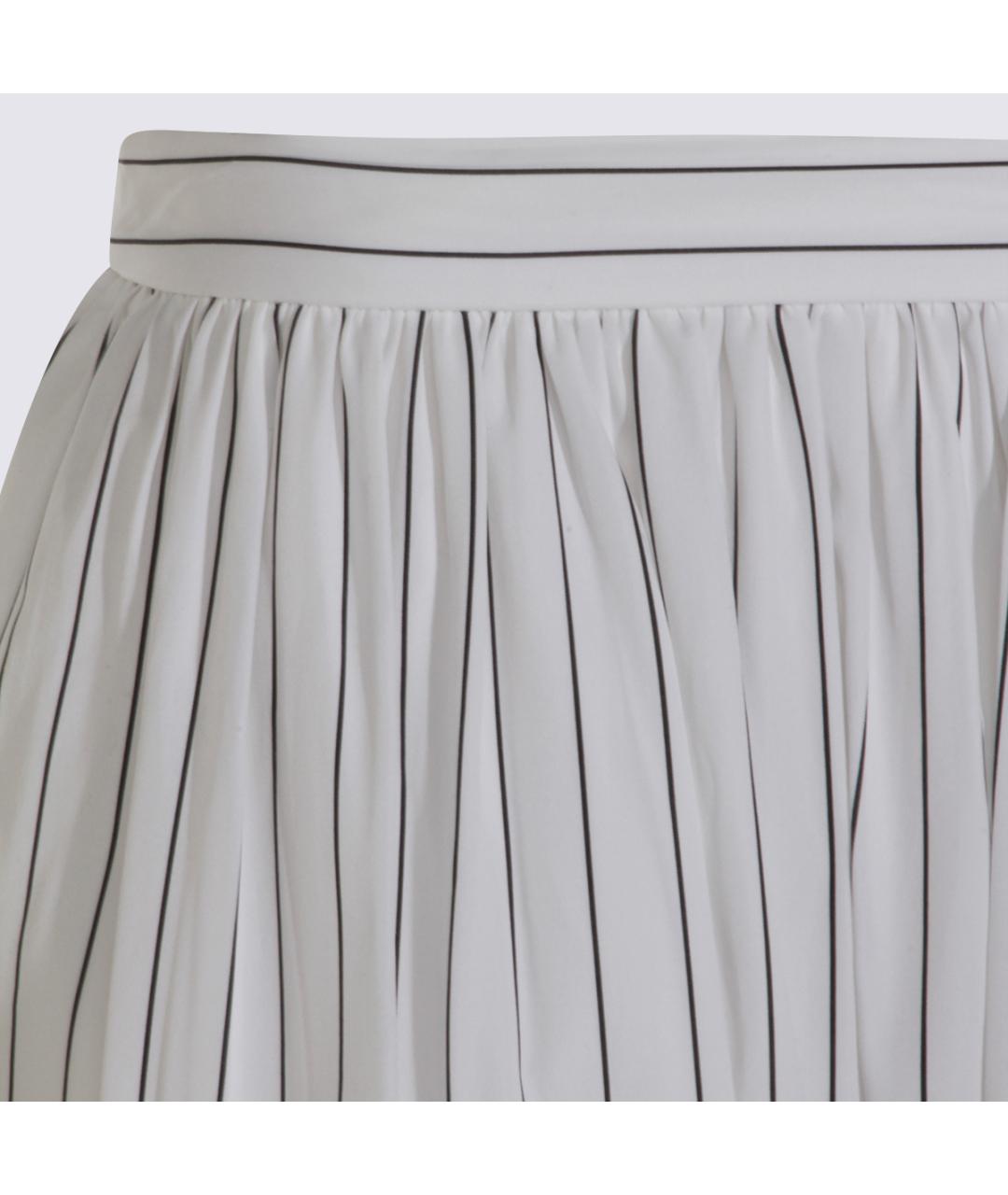 JIL SANDER Белая хлопковая юбка миди, фото 4