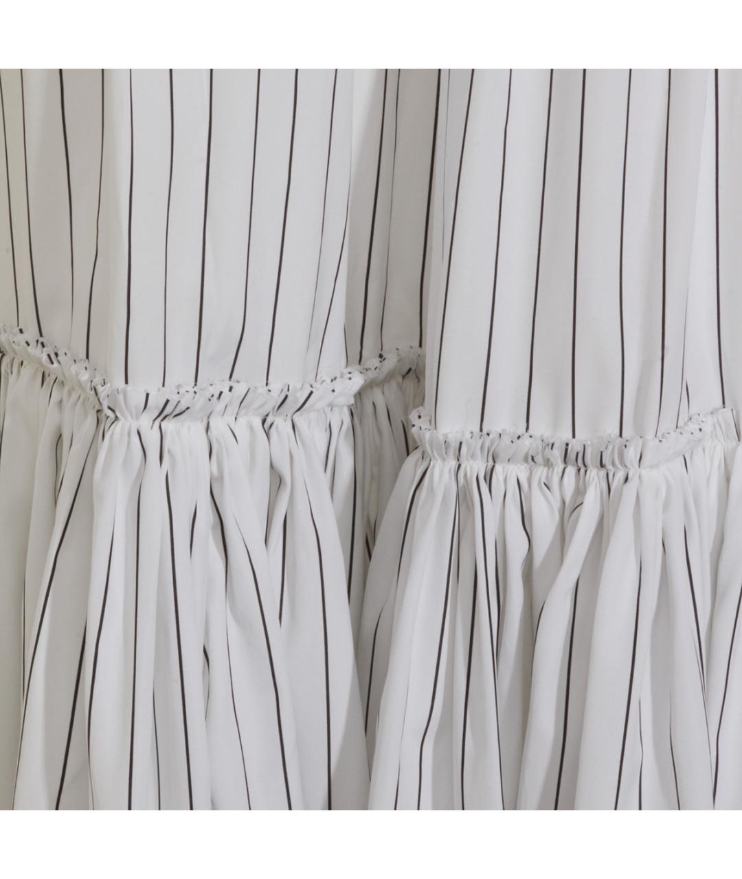 JIL SANDER Белая хлопковая юбка миди, фото 3