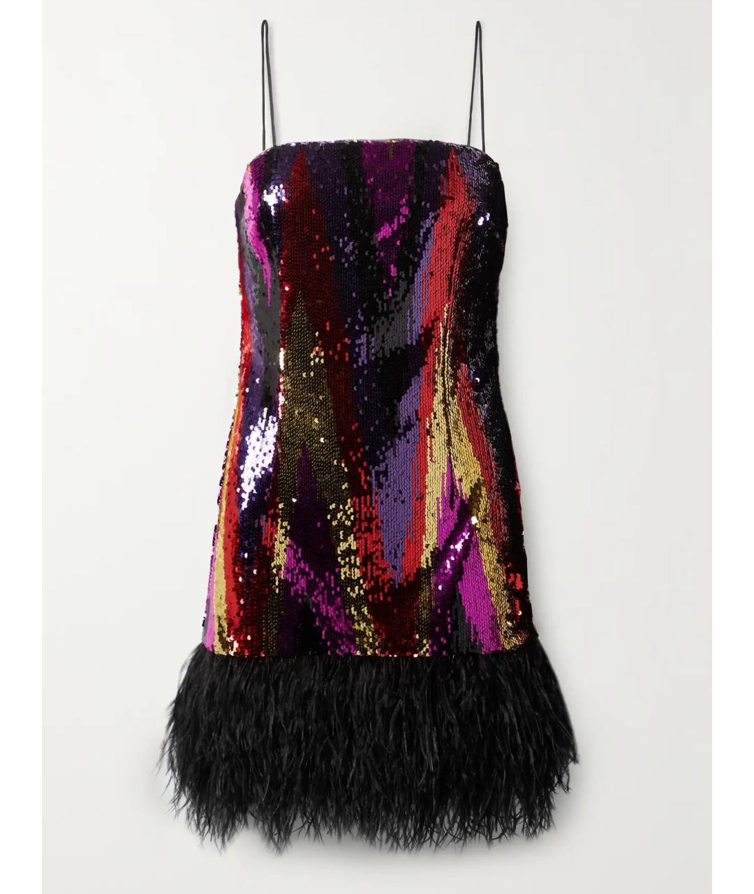 REBECCA VALLANCE Мульти полиэстеровое коктейльное платье, фото 4