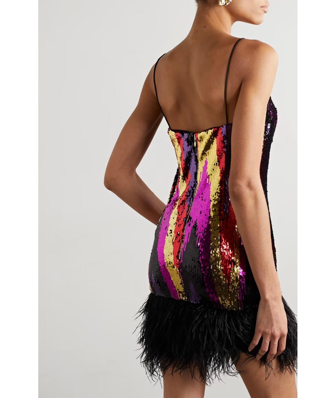 REBECCA VALLANCE Мульти полиэстеровое коктейльное платье, фото 3