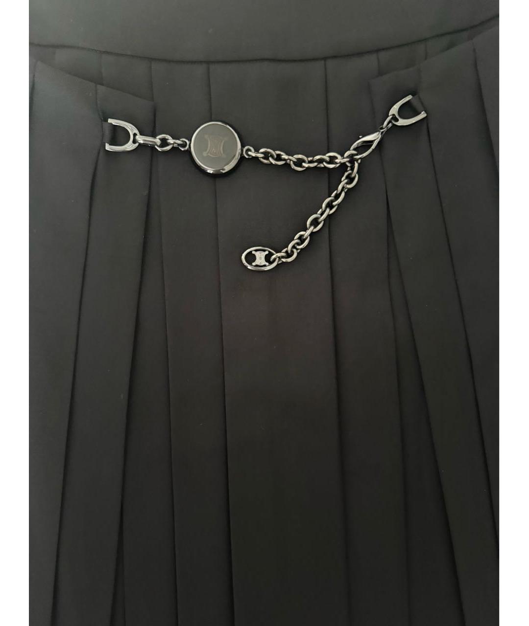 CELINE Черная юбка миди, фото 7