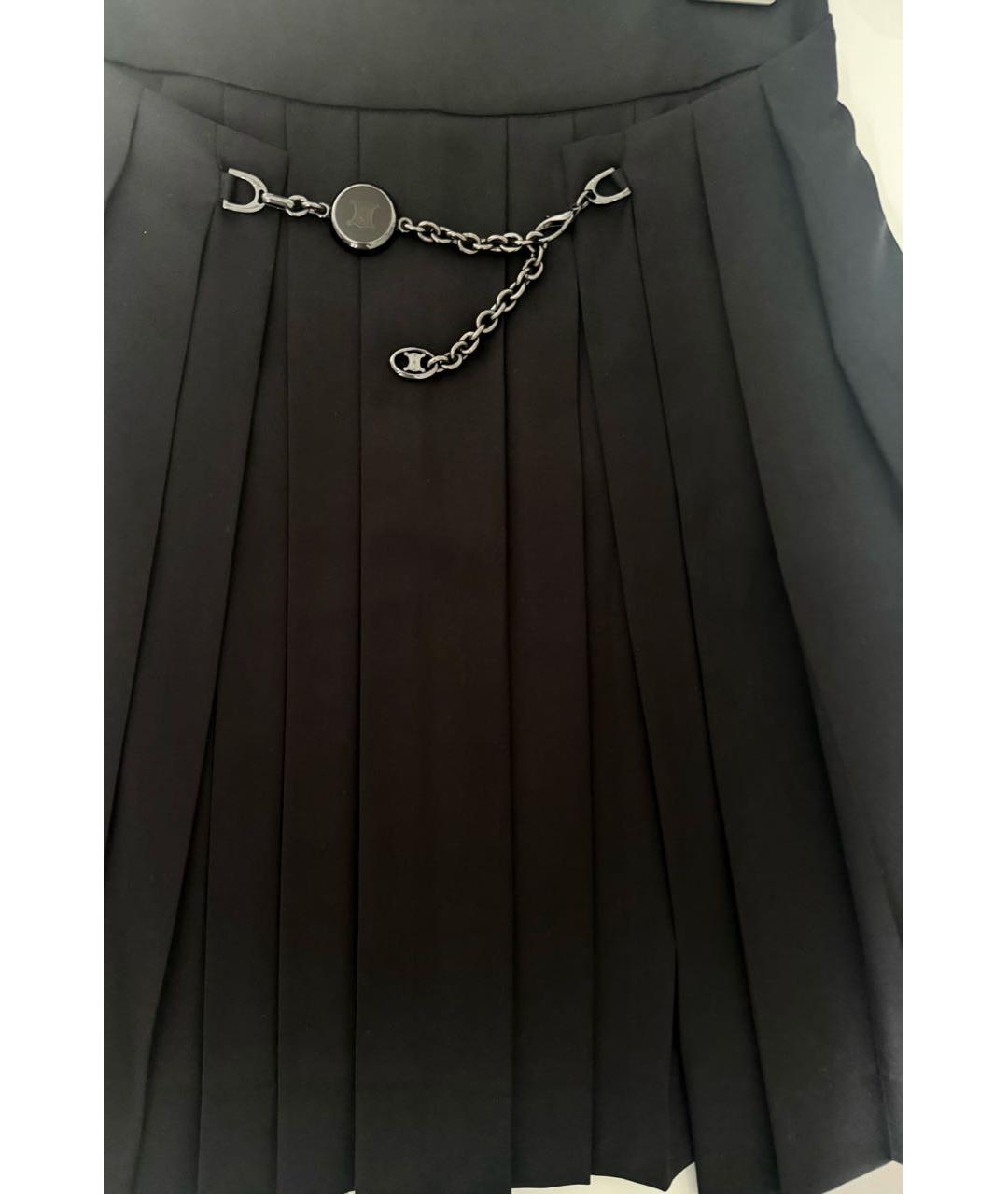 CELINE Черная юбка миди, фото 4