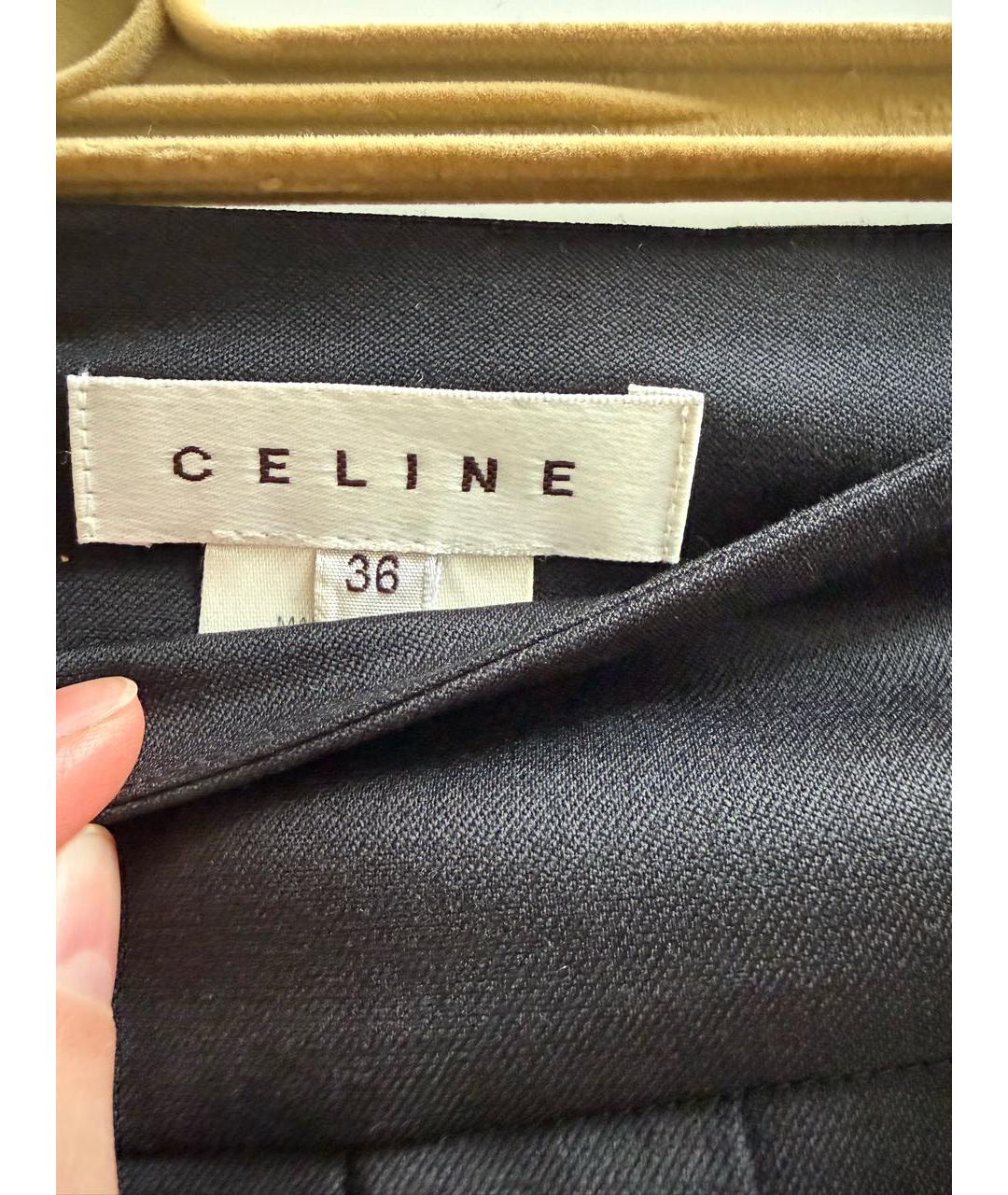 CELINE Черная юбка миди, фото 3