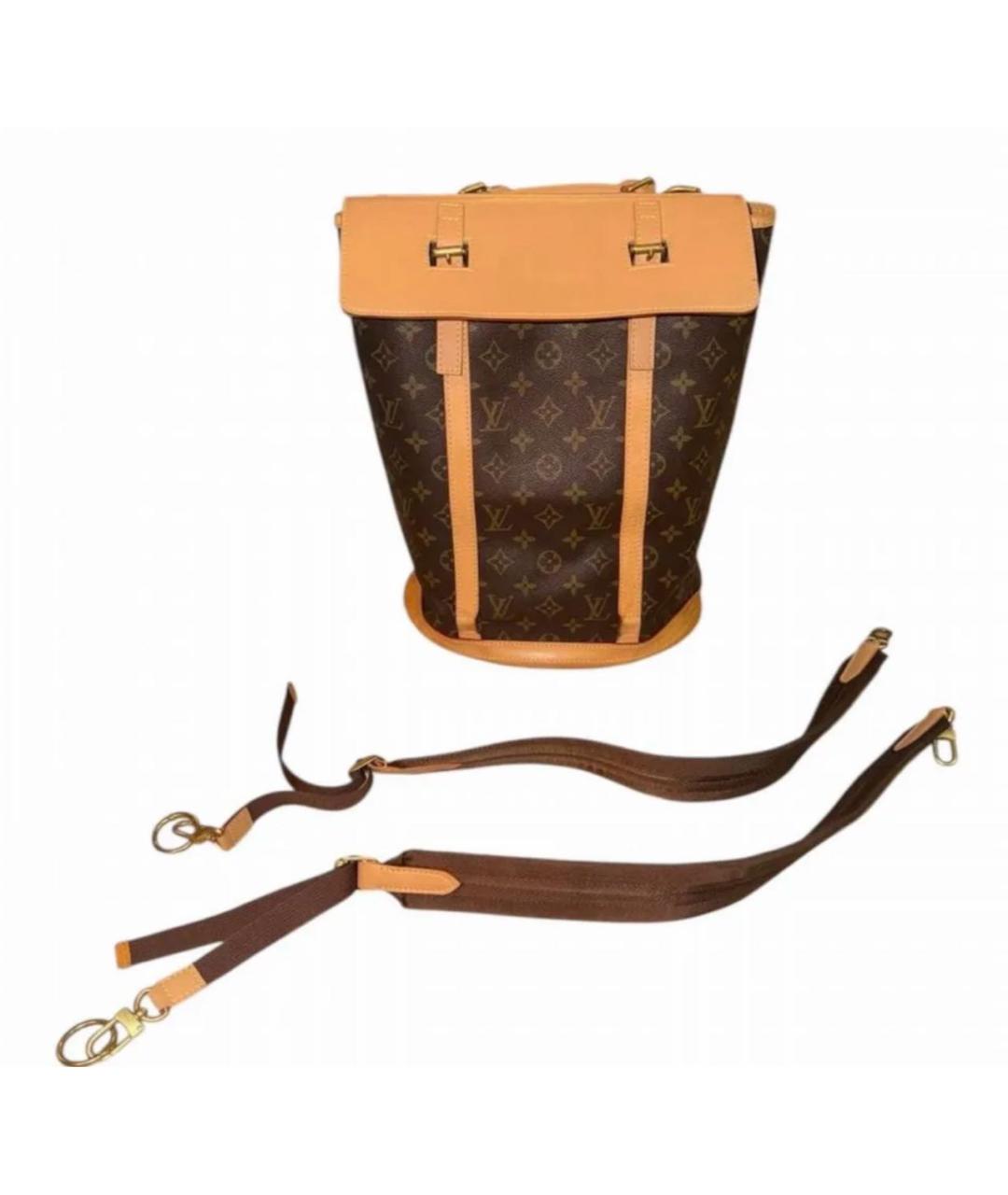 LOUIS VUITTON Коричневый кожаный рюкзак, фото 4
